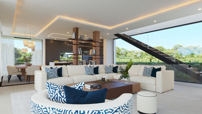 Villa de lujo en primera línea de Cabopino Golf con vistas al mar | 5 dormitorios